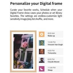 Moldura Digital com Tela Pintura a Óleo Anti-Matte, Publicidade em Vídeo NFT, Android, Wifi, Frameo, LCD, Alta Qualidade - Image 3