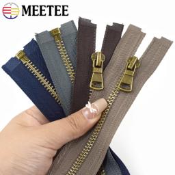 Meetee-Zíperes metálicos para costura, zíper aberto, acessórios de mochila, fechamentos para roupas, decoração, 5 #, 40 cm, 50 cm, 60 cm, 70 cm, 80cm, 2 PCes, 5 PCes - Image 6