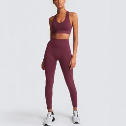 2021 sem costura conjunto de yoga esporte feminino conjunto roupas de treino para as mulheres roupa esportiva roupa de ginástica terno ropa deportiva mujer - Image 3