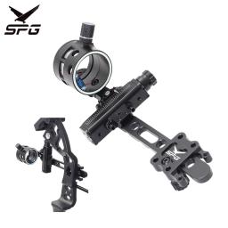 Composto Bow Sight para Target Hunting, 1 Pin Arrow, Long Rod, Ajuste Fino, Apontando, Tiro com Arco Vista, Multi View Equipamentos - Image 1