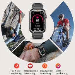 CanMixs-Relógio Inteligente Masculino Todo o Dia, Monitoramento da Frequência Cardíaca, Pista Esportiva, Relógio Fitness, Controle de Música, Bluetooth Chamada Smartwatch - Image 3