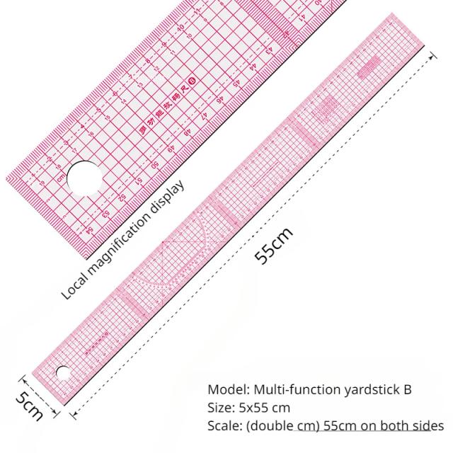 Régua Flexível Multifuncional para Design de Roupas: Ideal para Desenho e Fabricação de Placas com Curvas e Retas em Plástico Macio
