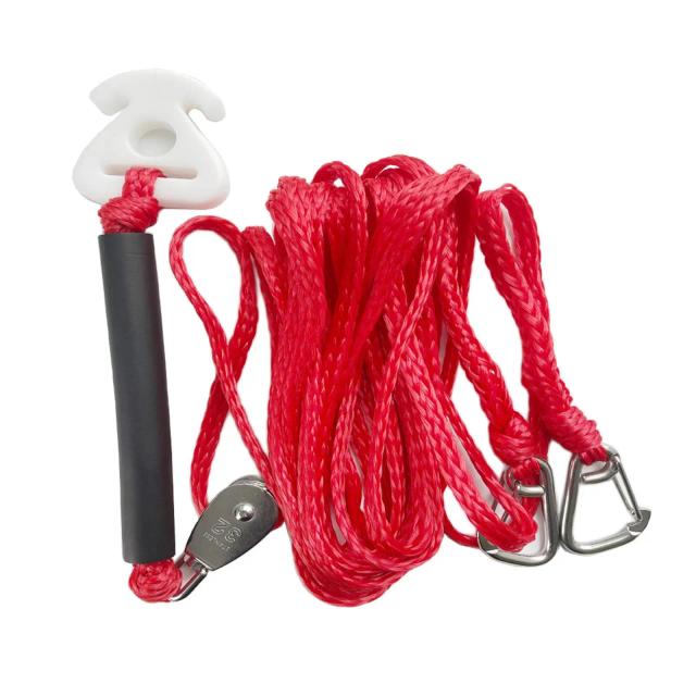 Chicote de Reboque Resistente para Barcos Pesados com Corda para Esportes Aquáticos e Polia de Conector Rápido para Wakeboarding