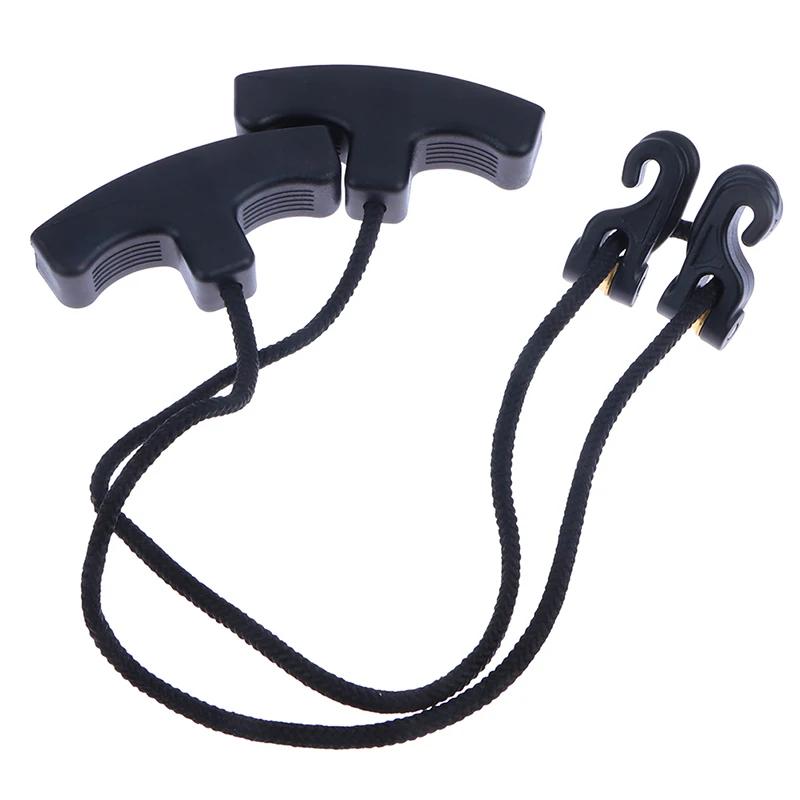 1pc Preto Tiro com Arco Besta Dispositivo Cocking Arcos Cruz Corda Cocker Duplo Punho Cordas Crossbow Ferramenta Acessórios - Image 1