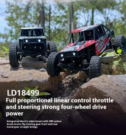 Ldrc ld18499 1:18 4x4 4wd rc carro de brinquedo de escalada de controle remoto modelo de veículo para meninos presente fora de estrada carro de brinquedo em escala capaz - Image 3