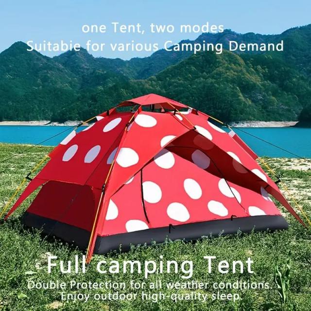 Barraca de Acampamento Ultraleve para 3-4 Pessoas - Ideal para Caminhadas, Viagens, Ciclismo, Pesca e Praia