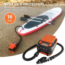 Inflador elétrico da bomba de ar automático, barco inflável, prancha de surf stand-up paddle, alta pressão, 16 20PSI - Image 2