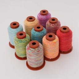 Colorido Arco-íris Poliéster Linha De Costura, Suprimentos De Fibra De Bordado, Pequeno Rolo 402, Alta Velocidade, 18g Peso, 500 Jardas, 500 Jardas - Image 3