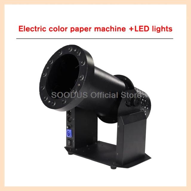 Máquina Lançadora de Confete LED RGB com Controle Remoto DMX para Eventos Especiais e Festas DJ