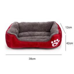 Oxford pano Pet Bed, confortável ninho de lã, gaiola para cães Almofada, Casinha de cachorro de inverno impermeável Sofá de dormir de pelúcia - Image 1