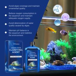 Aquário Fish Tank Purificador de Água Clara, Qualidade Fish Supplies, Removedor De Algas, Agente De Limpeza, Agente De Purificação De Água, 100ml - Image 5