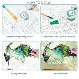 Ruopoty-pintura por números para adultos, kit pintura paisagem para arte da parede, pinturas modernas - Image 6