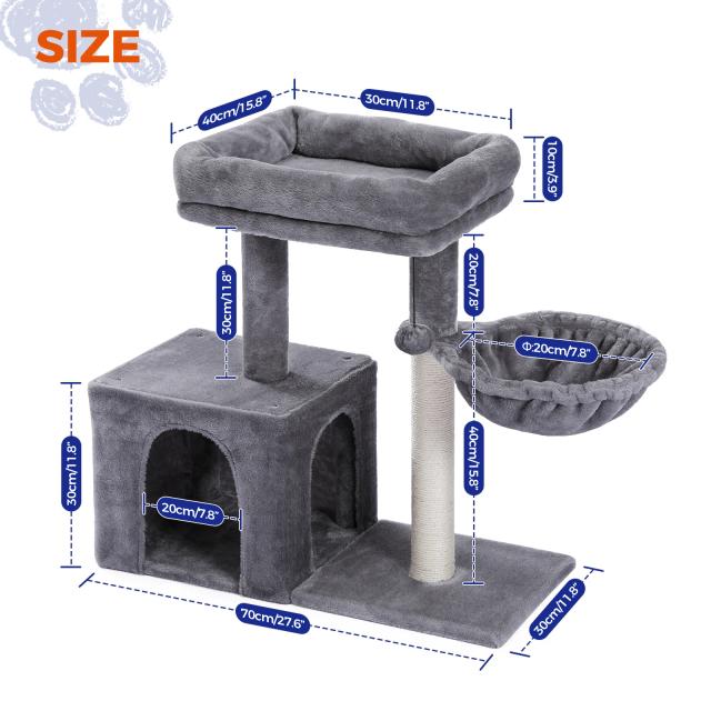 Envio Grátis de Torre para Gatos com Rede de Arranhar - Acessórios e Brinquedos para Gatinhos e Gatos Pequenos