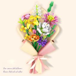 Único bloco flor bouquet com vários ramos, dar férias presentes - Image 1