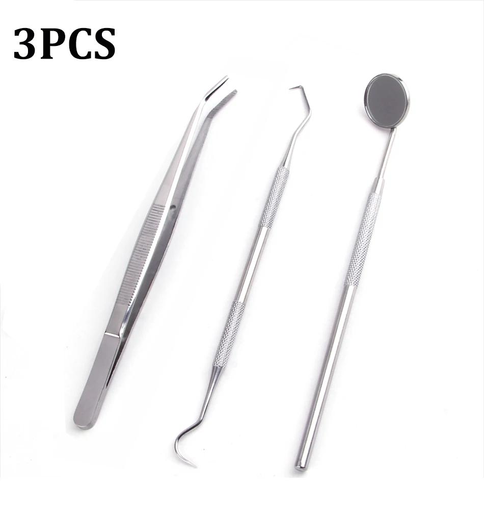 Kit de ferramentas de higiene dentária, aço inoxidável, remoção, raspador, sonda, gancho, pinça, kit de espelho dental, conjunto de ferramentas dentárias - Image 1