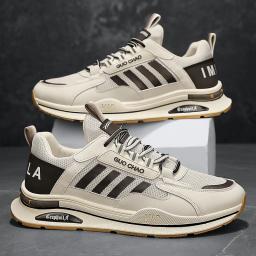 Sapatos de malha de verão masculino tênis respirável luz sapatos casuais masculinos rendas calçados de caminhada tenis masculino zapatillas hombre ﻿ - Image 2