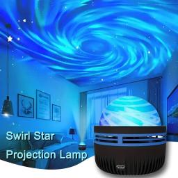 Lâmpada de projeção de ondulação giratória romântico céu estrelado, USB, inserir noite estrelada, controle remoto, luz do projetor Aurora - Image 1
