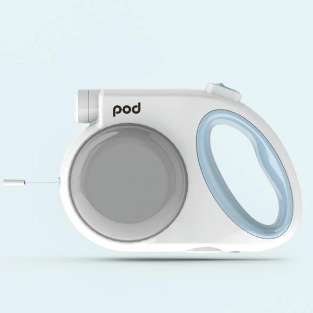 Coleira Retrátil Automática de 4m para Cães com Carregamento USB, Luz LED e Cabo Extensor para Caminhadas Práticas com Saco de Lixo