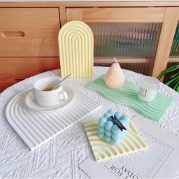 Forma Bandeja Molde de Silicone Faça Você Mesmo Gesso Concreto Cimento Arco Resina Moldes para Artesanato Decoração para Casa de - Image 2