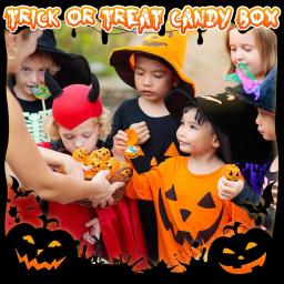 Mini Halloween Pumpkin Gift Candy Boxes, Truque ou Deleite, Decoração de Mesa de Festa, Fontes do partido, 10Pcs - Image 5