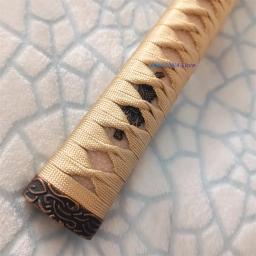 Ampulheta tipo rikko tsuka, 31cm, alça de liga fchia menuki kashira real rayskin seda ito para espada japonesa katana montagem - Image 3