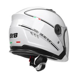 Capacete de rosto aberto para motocicleta, para homens e mulheres, lente dupla, viseira solar, protetor facial, leve, scooter, bicicleta, retrô, 3/4 - Image 5