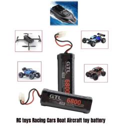 Nova bateria 7.2v 6800mah nimh bateria rccar caminhão bugibot tanque ni mhbateria cinza jantar fonte de alimentação, com conectores tamiya - Image 1