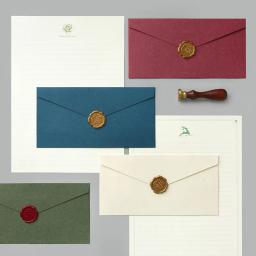 50 pçs/lote 22x11cm kraft papel vintage envelope cera selo para convites de casamento cartões festivais bênção carta ocidental - Image 4