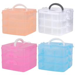 Miusie 1pc transparente caixa de armazenamento de plástico organizador recipiente prático caixa de armazenamento para jóias ou lã feltro artesanato ferramentas de costura - Image 6