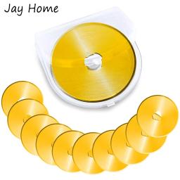 5/10pcs lâminas de corte rotativo de titânio 45mm lâminas de substituição de reposição com estojo para quilting scrapbooking artesanato de costura - Image 1