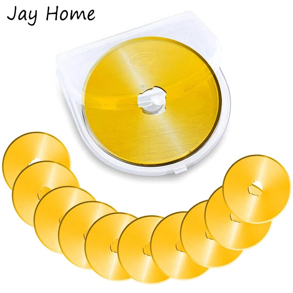 5/10pcs lâminas de corte rotativo de titânio 45mm lâminas de substituição de reposição com estojo para quilting scrapbooking artesanato de costura - Image 1
