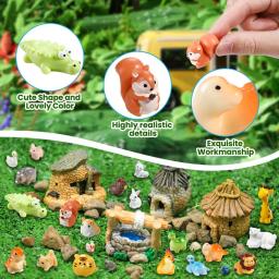 Mini Resina Figuras Animais, Miniatura Minúsculo, Pequenas Figuras Animais, Micro Jardim De Fadas, Acessórios de Paisagem, 36 Estilos, 36 Unidades - Image 3