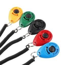 Produtos para animais de estimação gato cão treinamento clicker plástico novos cães clique trainer ajuda ajustável alça de pulso som chaveiro cão repeller - Image 6