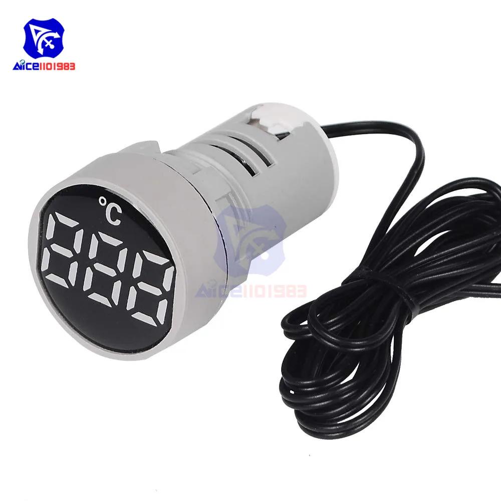 Diymore st16c 22mm led termômetro medidor de temperatura digital indicador com 1m sensor de temperatura sonda-20 -120 ac ac 50 -380v - Image 1
