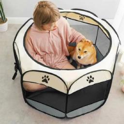 Dobrável Octogonal Pet Tent, Dog House, Camping Acessórios, Cerca ao ar livre, Cães Grandes, Cat Playpen, Puppy Kennel - Image 5