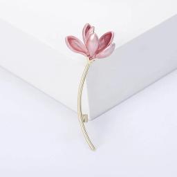 Broche De Flor De Lótus Rosa Para Mulheres, Pinos De Lapela De Lírio De Água, Emblema Da Planta, Banquete De Casamento, Terno De Vestido, Acessórios De Escritório, Jóias - Image 3