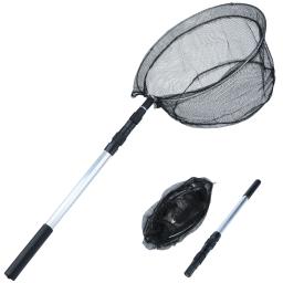 Rede de pesca Sougayilang com alça de borracha telescópica de liga de alumínio estende a rede de pesca dobrável de 150 cm - Image 1