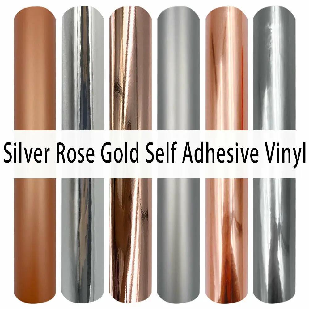 Vinil adesivo permanente de metal brilhante escovado, 6 folhas, 12 "x 10", pacote de vinil para artesanato, decoração, scrapbooking para corte - Image 1