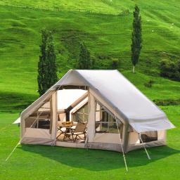 Barraca inflável impermeável exterior, barraca de acampamento fácil portátil da instalação com dossel para 4-8 pessoas - Image 1