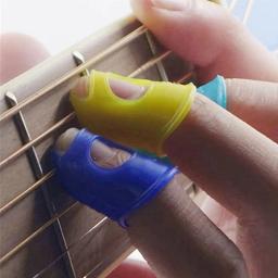 4 Pçs/conjunto Silicone Guitarra Protetores de dedos Ventilado Design Antiderrapante Dedo Guards Jogando Piano Ukulele Instrumento Musical - Image 3