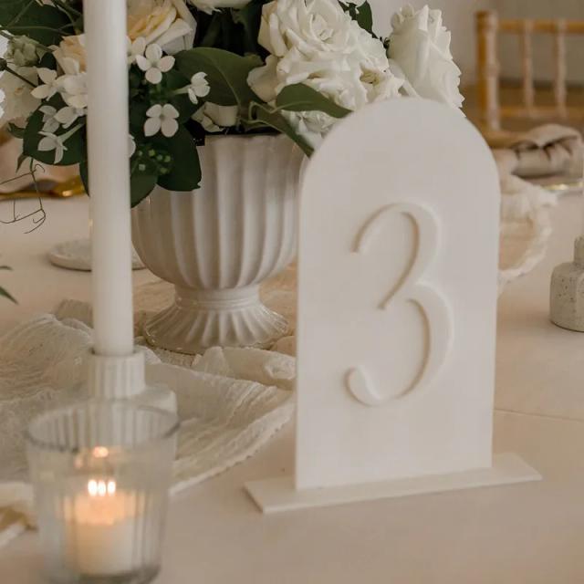 Números de Tabela Acrílicos Personalizados para Casamentos e Eventos com Suporte Ajustável