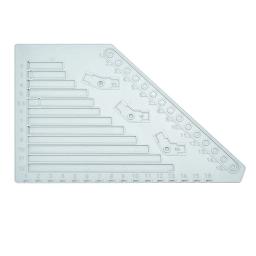 Moc régua de medição de plástico ferramenta de placa de medição fácil tijolo régua tijolos multi-functio blocos de construção peças técnicas para crianças - Image 4