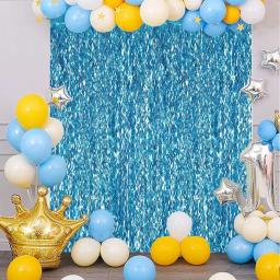 Decoração Cortina De Chuva De Balão, Ondulação De Água Azul, Acessório De Moda De Festa Para Casamento, Aniversário, Evento De Cúpula, Aniversário, 2m X 1m - Image 3