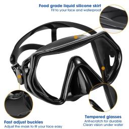 Óculos de natação de vidro temperado adultos equipamentos de esportes aquáticos mergulho máscara transparente grande quadro óculos - Image 6
