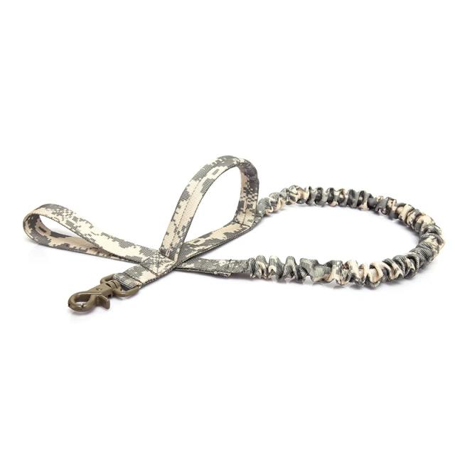 Trela Tática Bungee para Cães com Liberação Rápida e Duas Alças - Ideal para Treinamento Militar