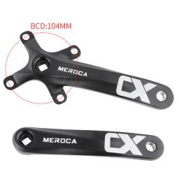 Meroca cx buraco quadrado bicicleta pedaleira 104bcd liga de alumínio ixf buraco quadrado mountain bike pedaleira 170mm 32t/34t/36t/38t/40t/42 - Image 5