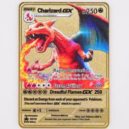 Pokemon English Metal Game Collection Cartas, Anime, Pikachu, Charizard, Mewtwo, Blastoise, Vmax, letras brilhantes, brindes infantis, 2024 - Image 4