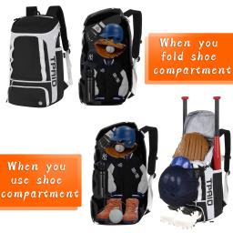 TPAID-Mochila De Beisebol Com Compartimento De Sapatos Para Jovens, Bolsa De Esportes, Treinamento De Softball, Grande Capacidade, 20,5" - Image 6