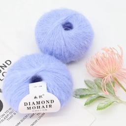 Segmento De Seda Mohair Bolas De Fios Tingidos, Fio De Lã Seahorse Para Fazer DIY, Camisola Oca De Malha À Mão - Image 3