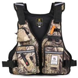 Jaqueta salva-vidas Pro Fly Fishing, colete flutuante, bolsos múltiplos com suporte para garrafa de água, caiaque, vela, passeios de barco, esportes aquáticos - Image 1